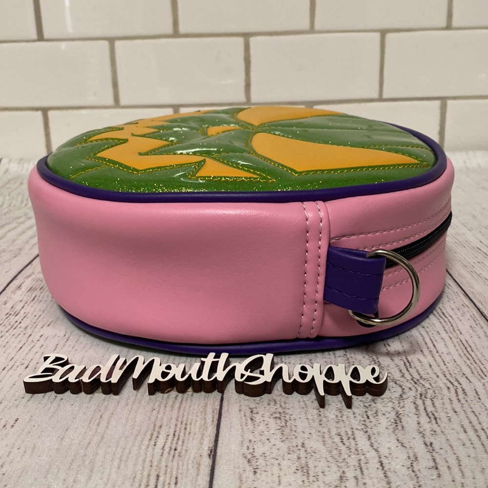 *OOAK Love Pain and Stitches Patchwork Meanie Face Pumpkin Crossbody Purse - Picture 4 of 8